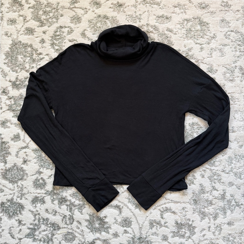 American Eagle Outfitters Charcoal Ribbed Turtleneck